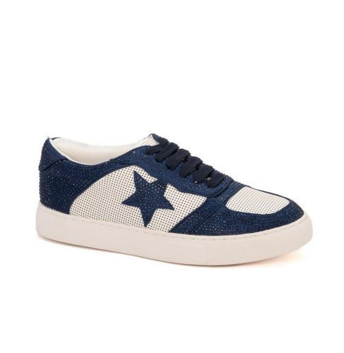 Navy Crystal Star Sneaker