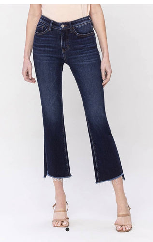 Kaya Dark Raw Hem Jean