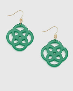 Kelly Green Clover Earrings