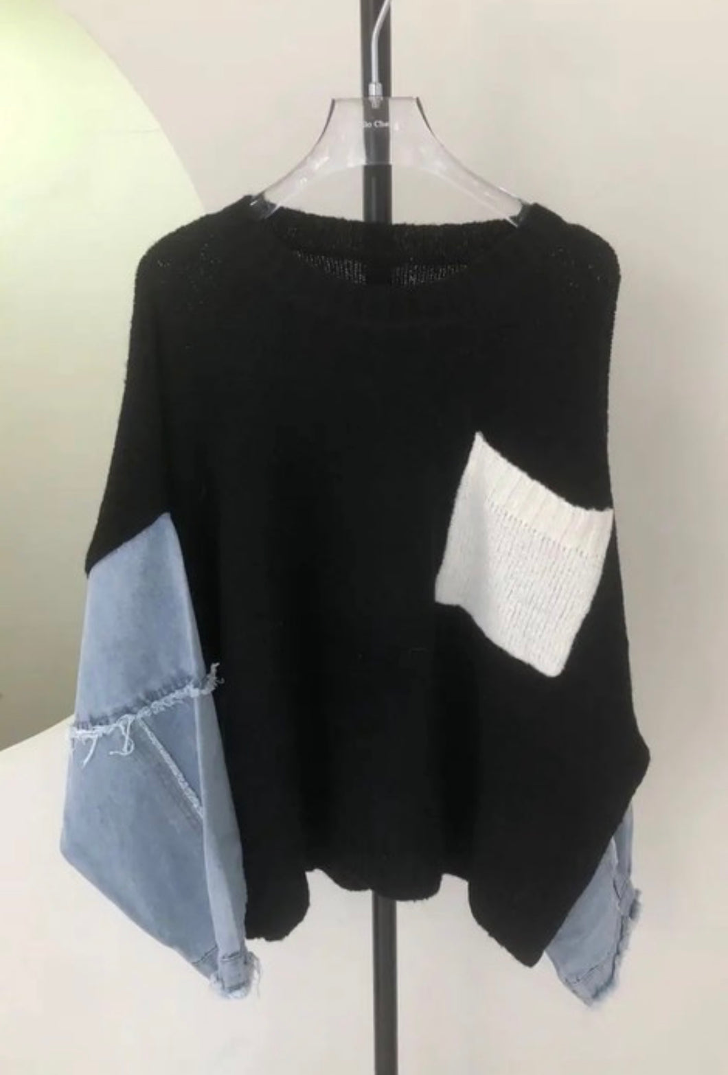 Becca Denim Sleeve Sweater