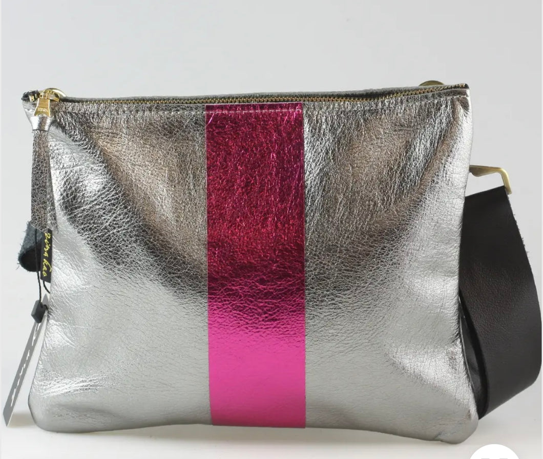 Dahlia Bag- Gunmetal Fuchsia