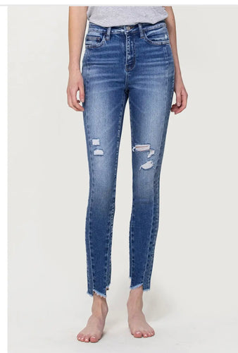 Frankie Uneven Hem Jeans