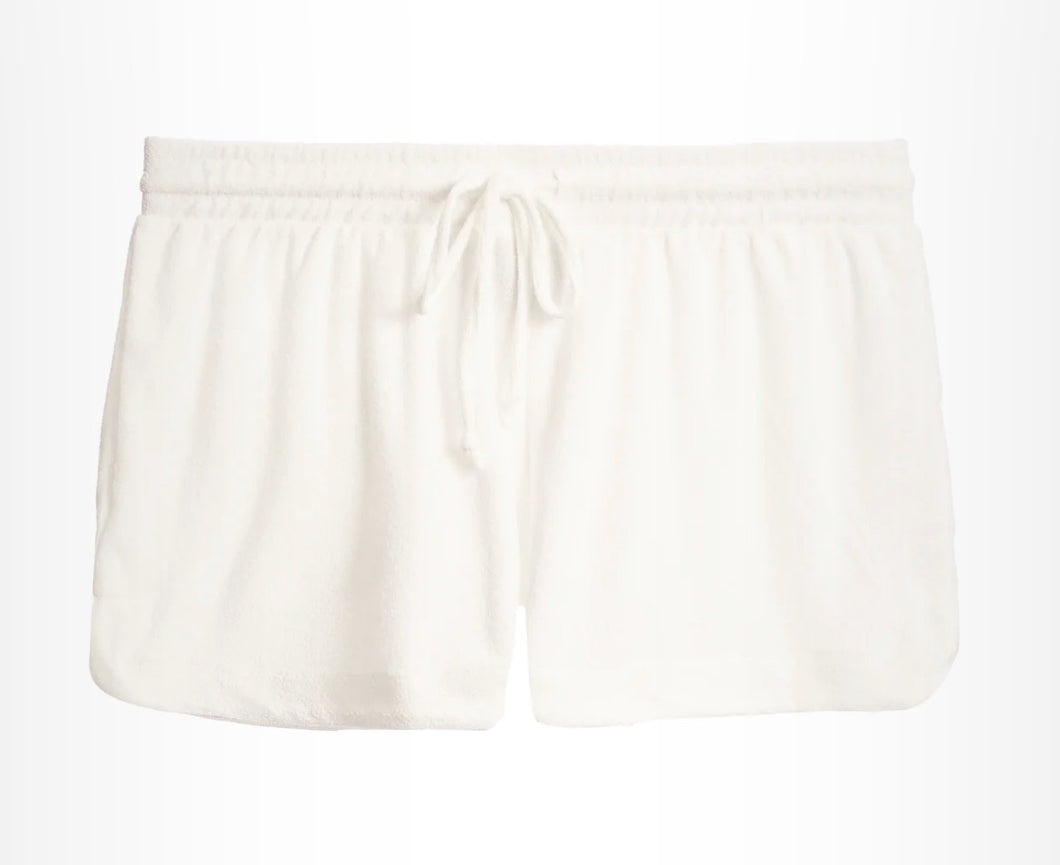 Junior White  French Terry Shorts